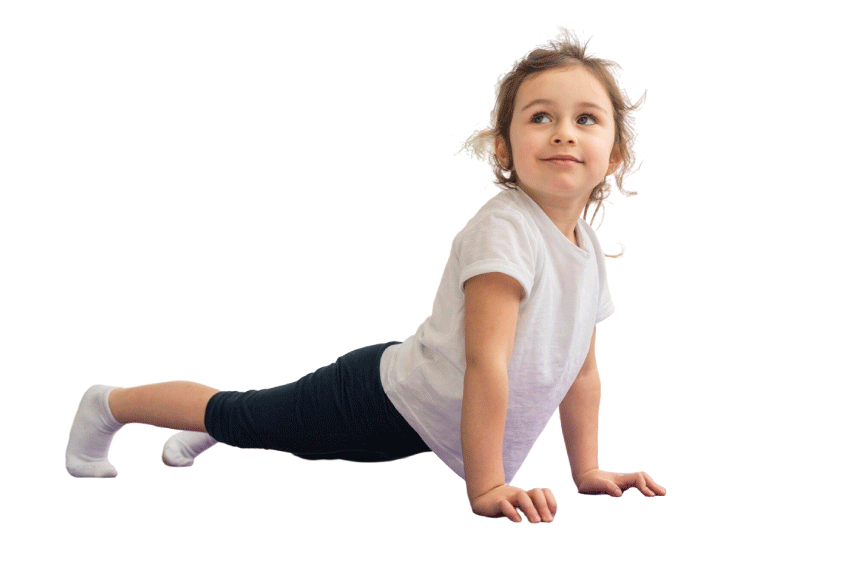 Estudiante practicando ejercicio